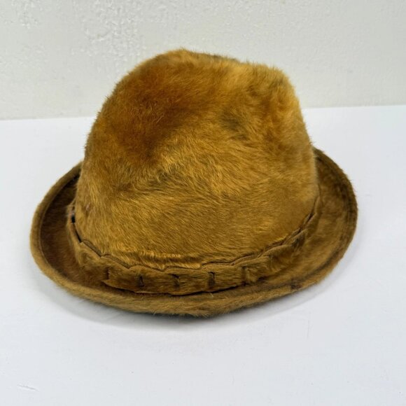 Vintage Golden Coach by Dobbs Fur Felt Fedora Camel Gold Size 7 1/8 - Picture 3 of 11